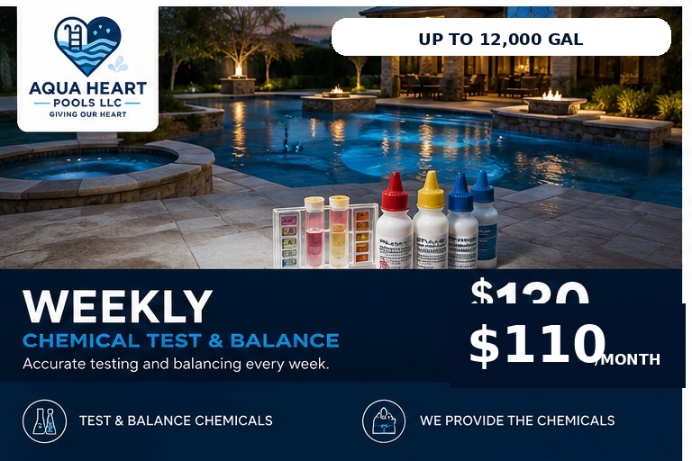 Weekly Chemical Testing & Balance Up to 12,000 Gallons