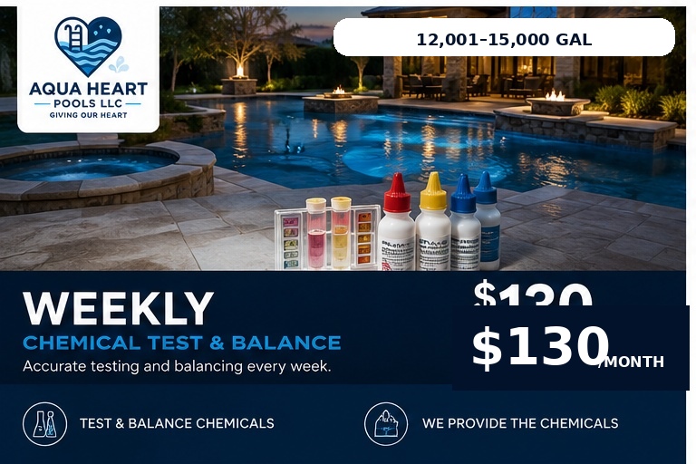 Weekly Chemical Testing & Balance 12,001–15,000 Gallons