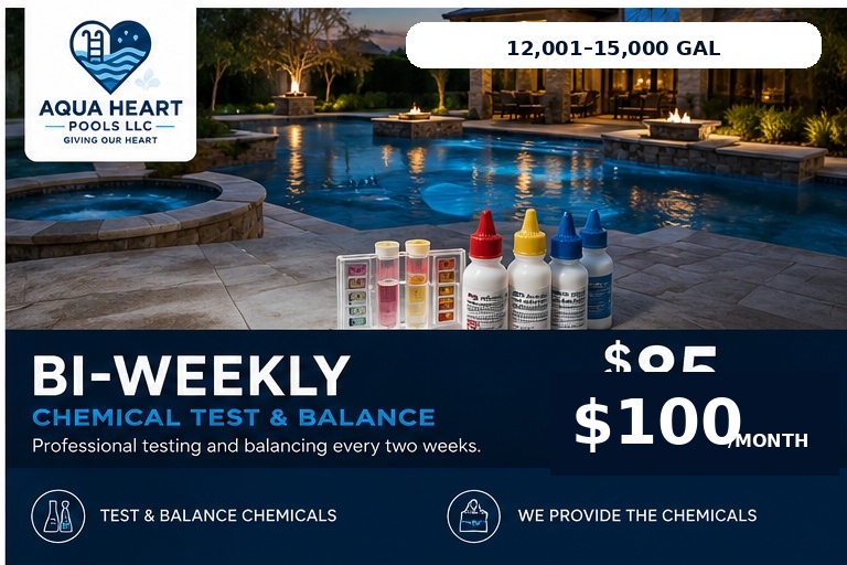 Bi-Weekly Chemical Testing 12,001–15,000 Gallons