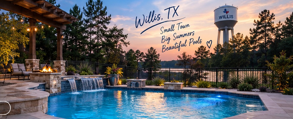Willis Texas residential pool service by Aqua Heart Pools